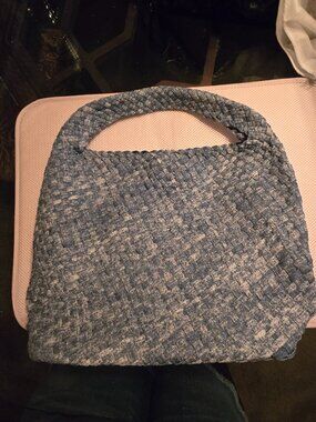 New from Market denim braided purse, over shoulder or carry by handle